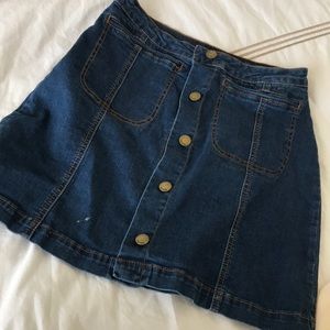 Denim jean skirt